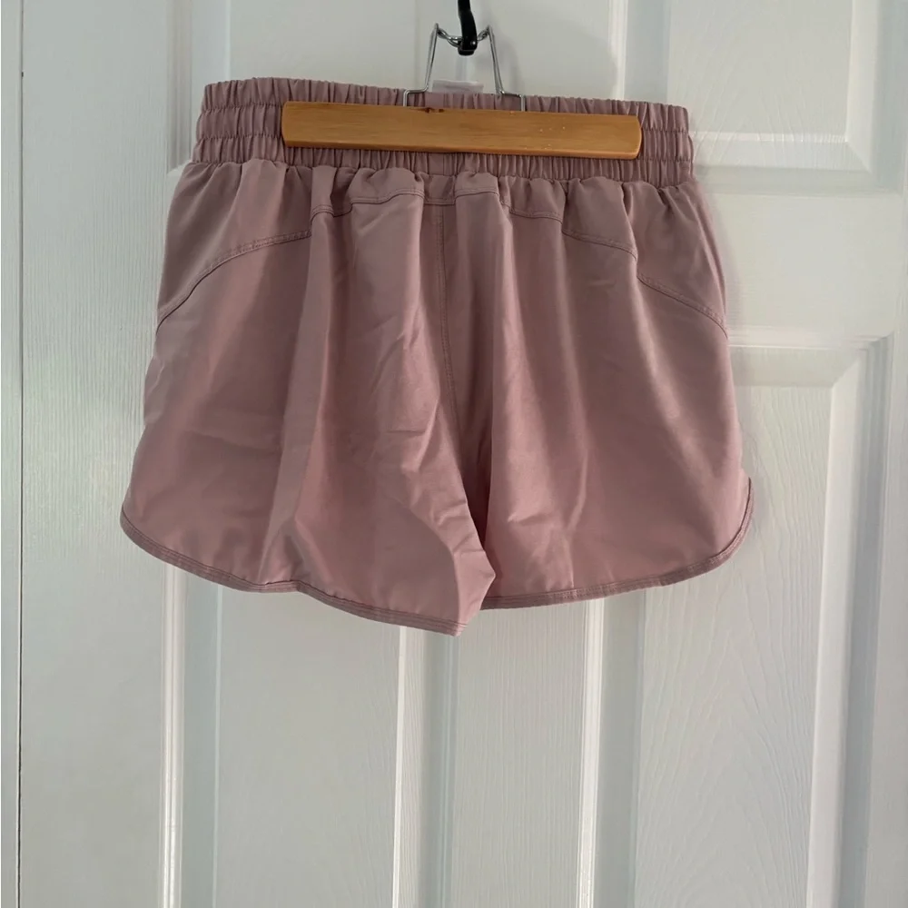 Pale Pink Running Shorts | Zip Pockets + Inner Briefs | EUC - Picture 10 of 10